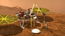 Illustration of NASA's InSight rover on Mars