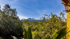 View of Mount Etna from a terrace at Palazzo Previtera.